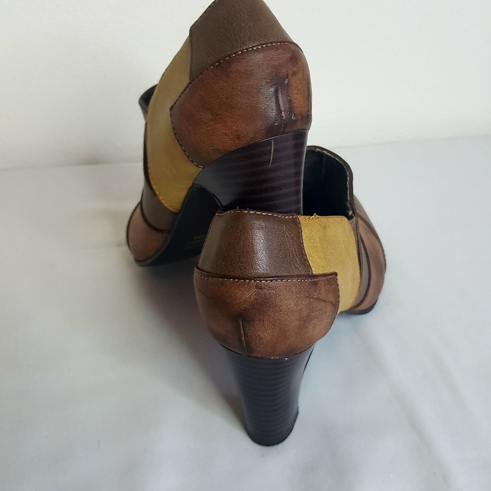 Born N.Y Transit Patchwork Leather Booties 7.5 - image 4